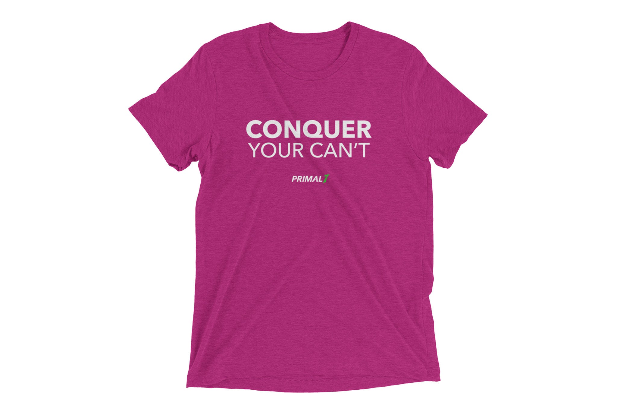 Primal 7 Conquer Your Can't T-Shirt Berry